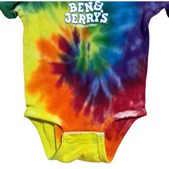 Ben & Jerrys Tie-Dye Baby One Piece 12 Months Rabbit Skins 100% Cotton - Picture 7 of 7